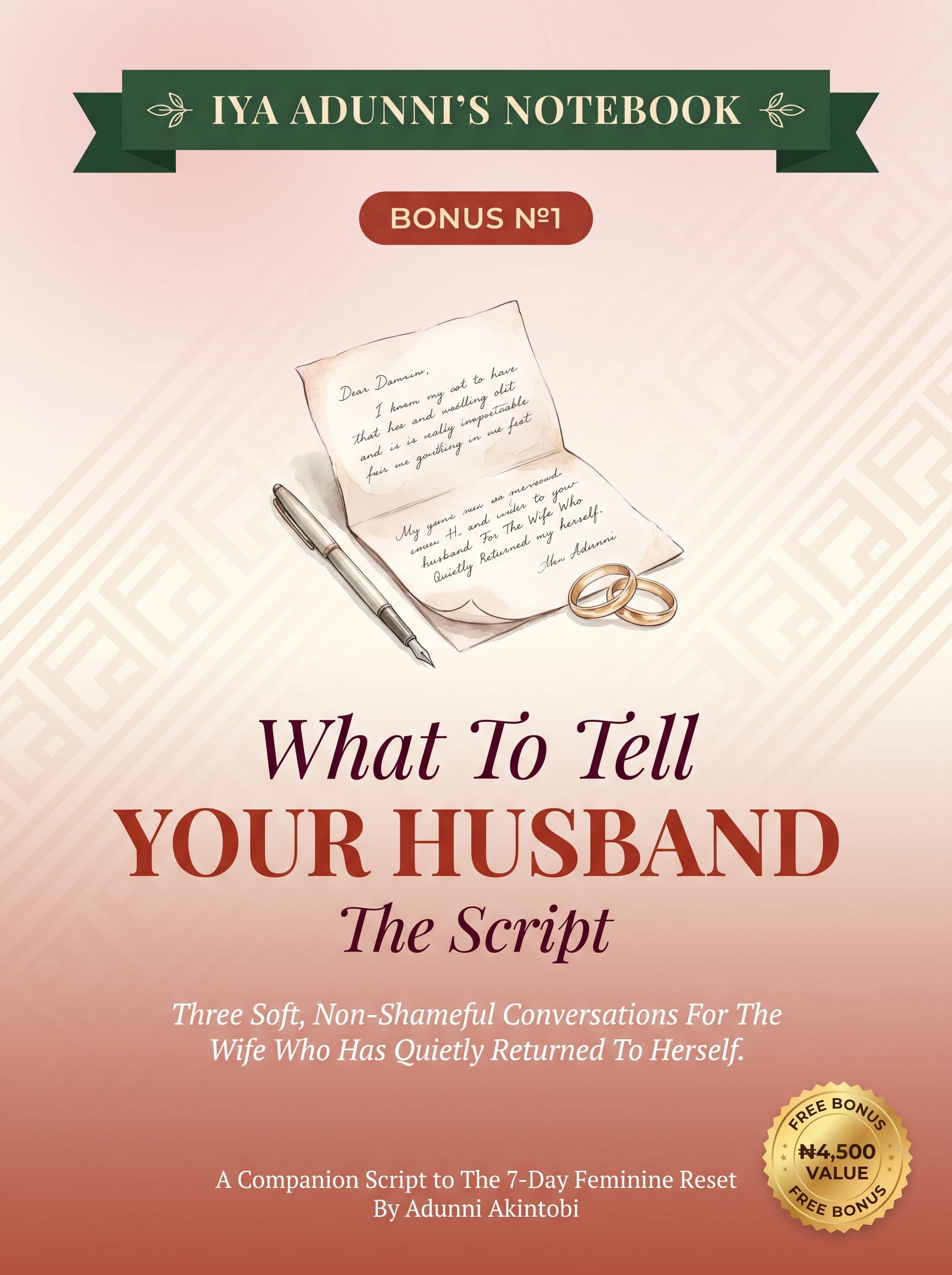 What To Tell Your Husband Script